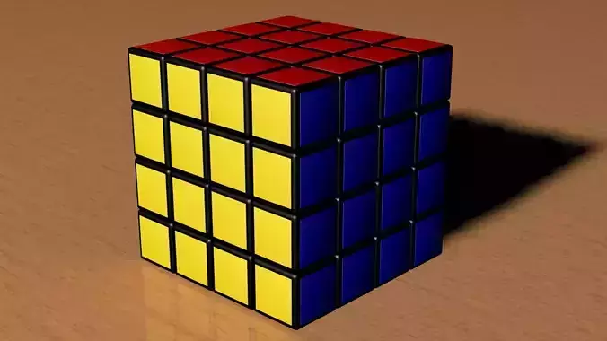 4x4 Rubiks Cube 3D model