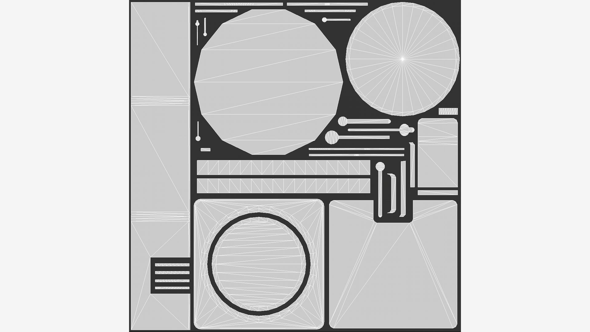 Alarm Clock Low-poly 3D model_7