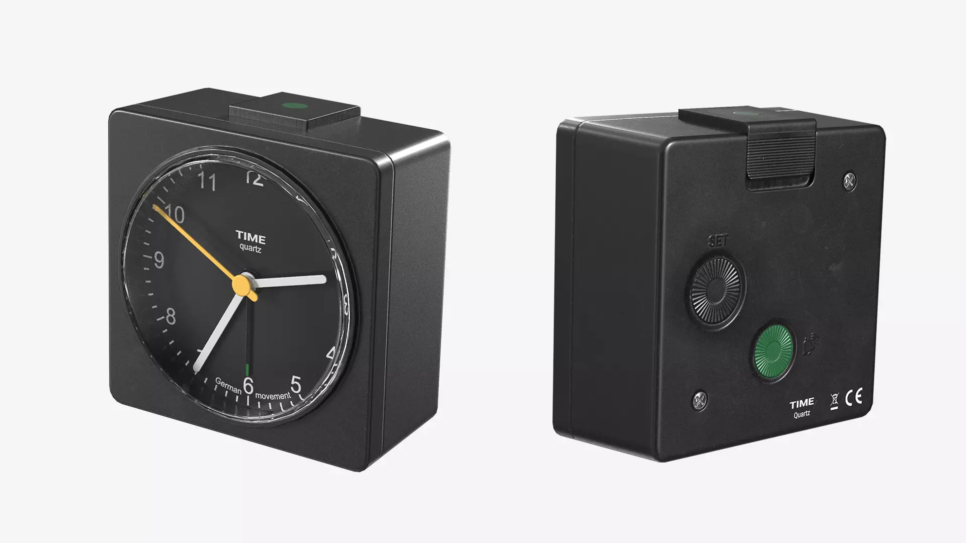 Alarm Clock Low-poly 3D model_0