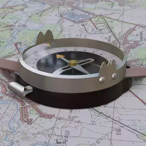 Compass Army Ussr Low-poly 3D model