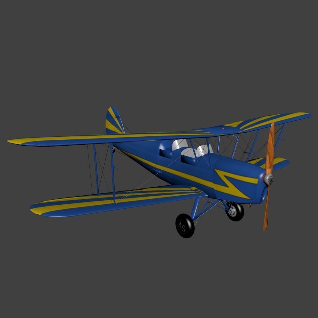 Stampe SV 4 Low-poly 3D model