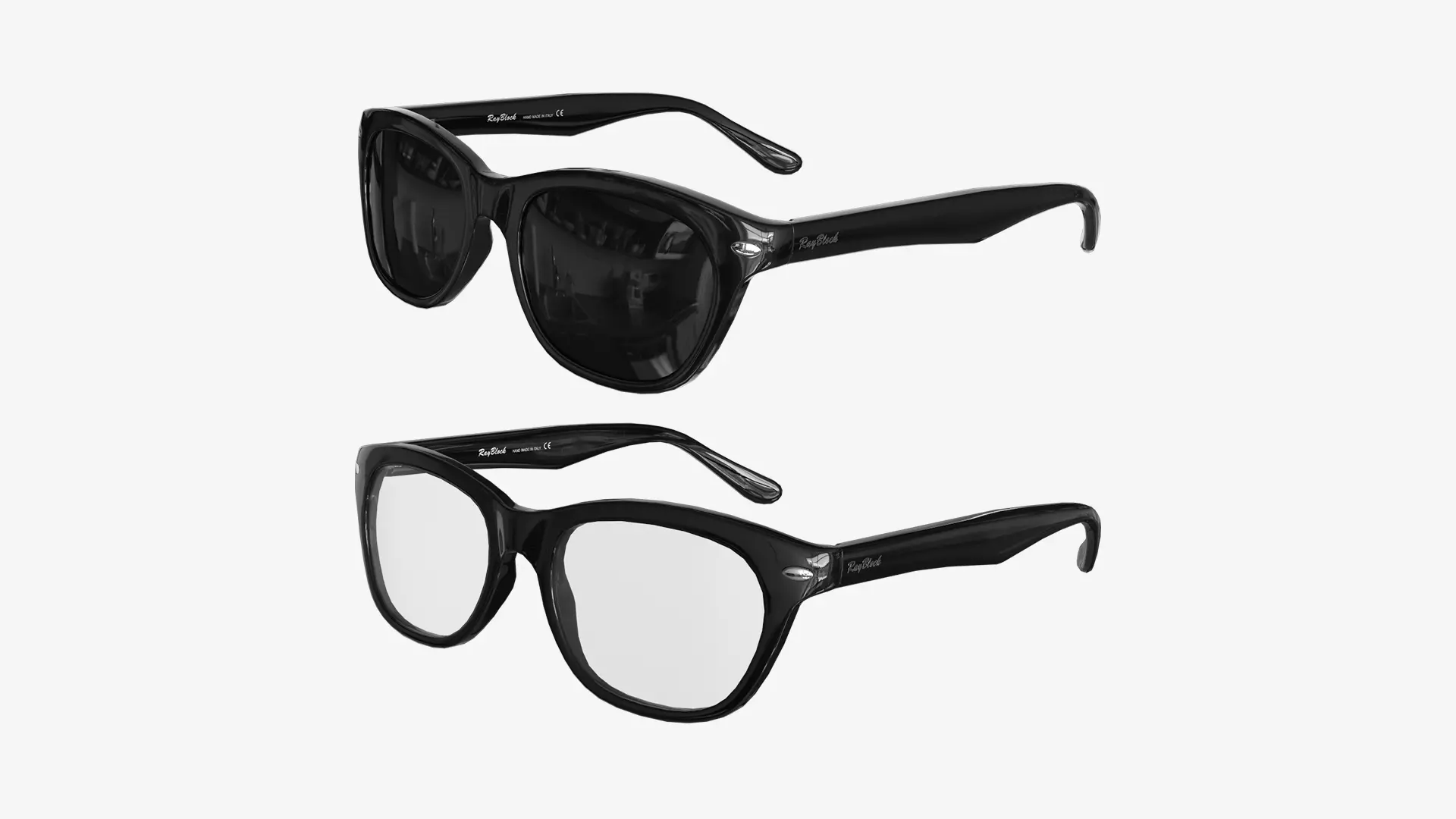 Glasses  Low-poly 3D model_0