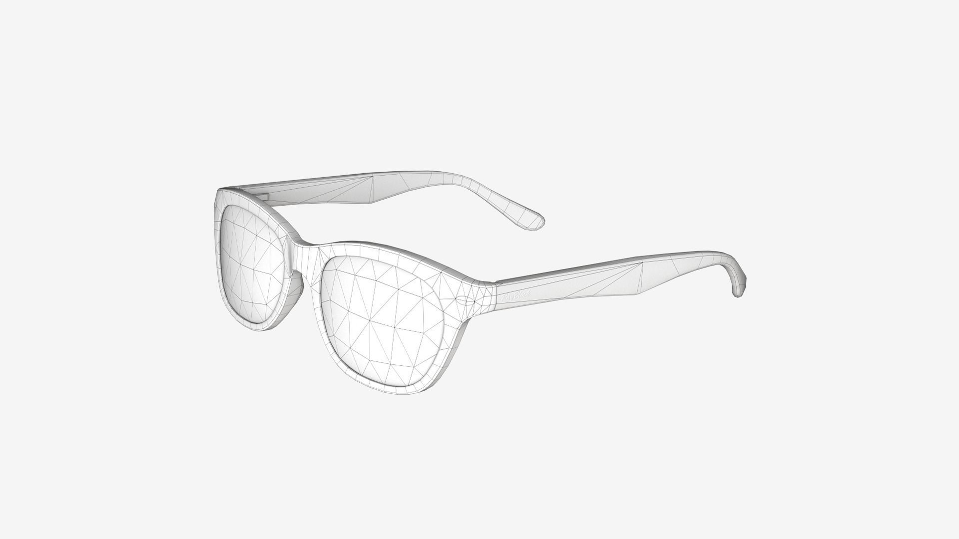 Glasses  Low-poly 3D model_6