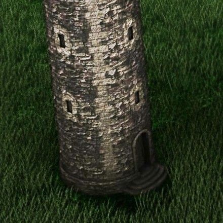 Medieval Guardtower Low-poly 3D model_25