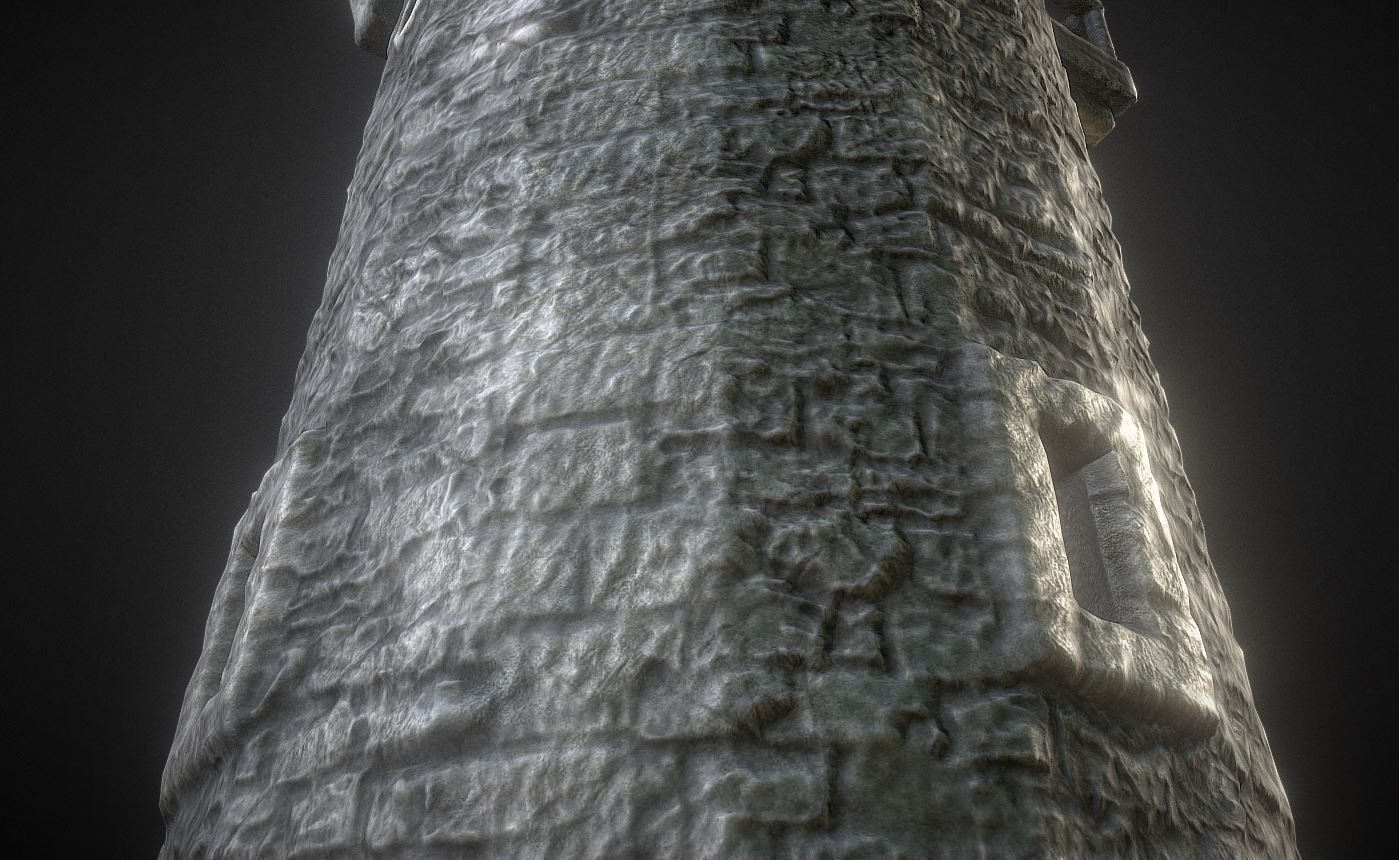 Medieval Guardtower Low-poly 3D model_10