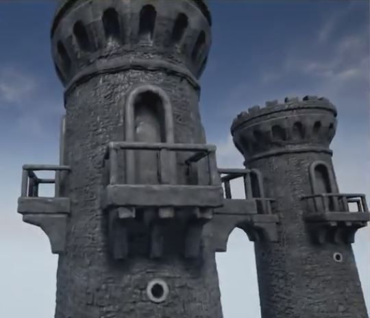 Medieval Guardtower Low-poly 3D model_16