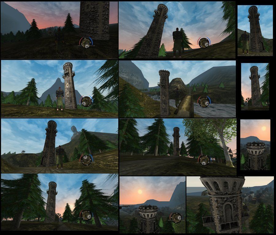 Medieval Guardtower Low-poly 3D model_28