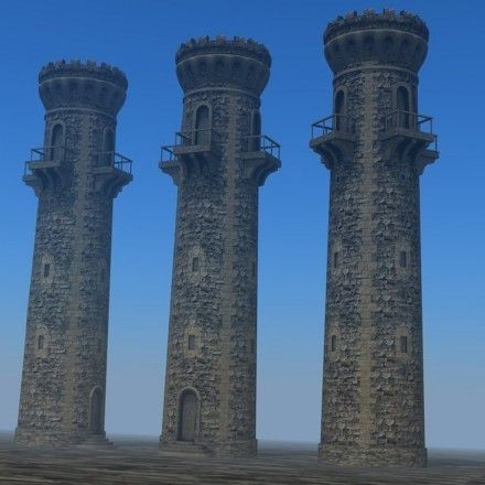 Medieval Guardtower Low-poly 3D model_20