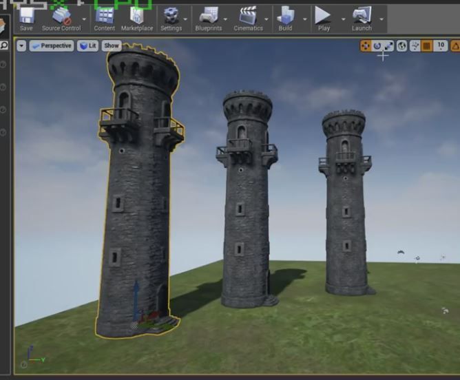 Medieval Guardtower Low-poly 3D model_19