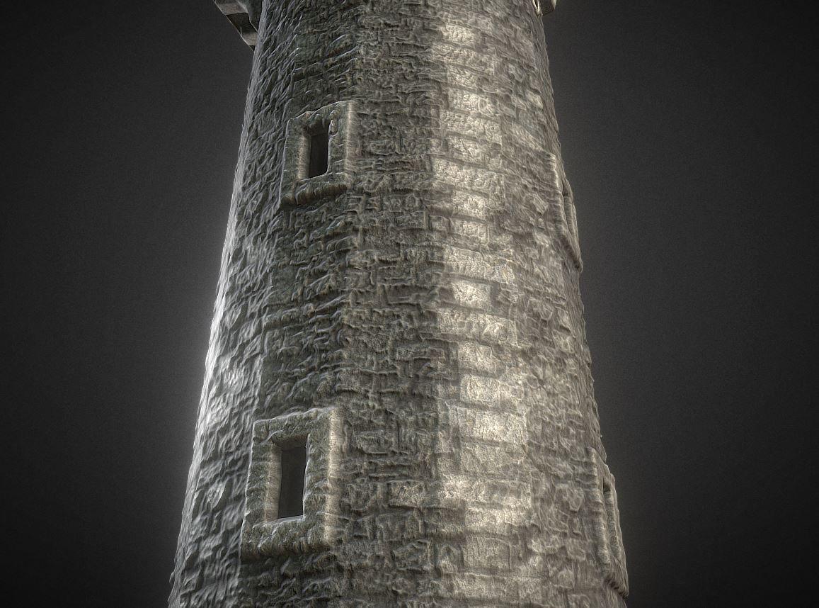 Medieval Guardtower Low-poly 3D model_13