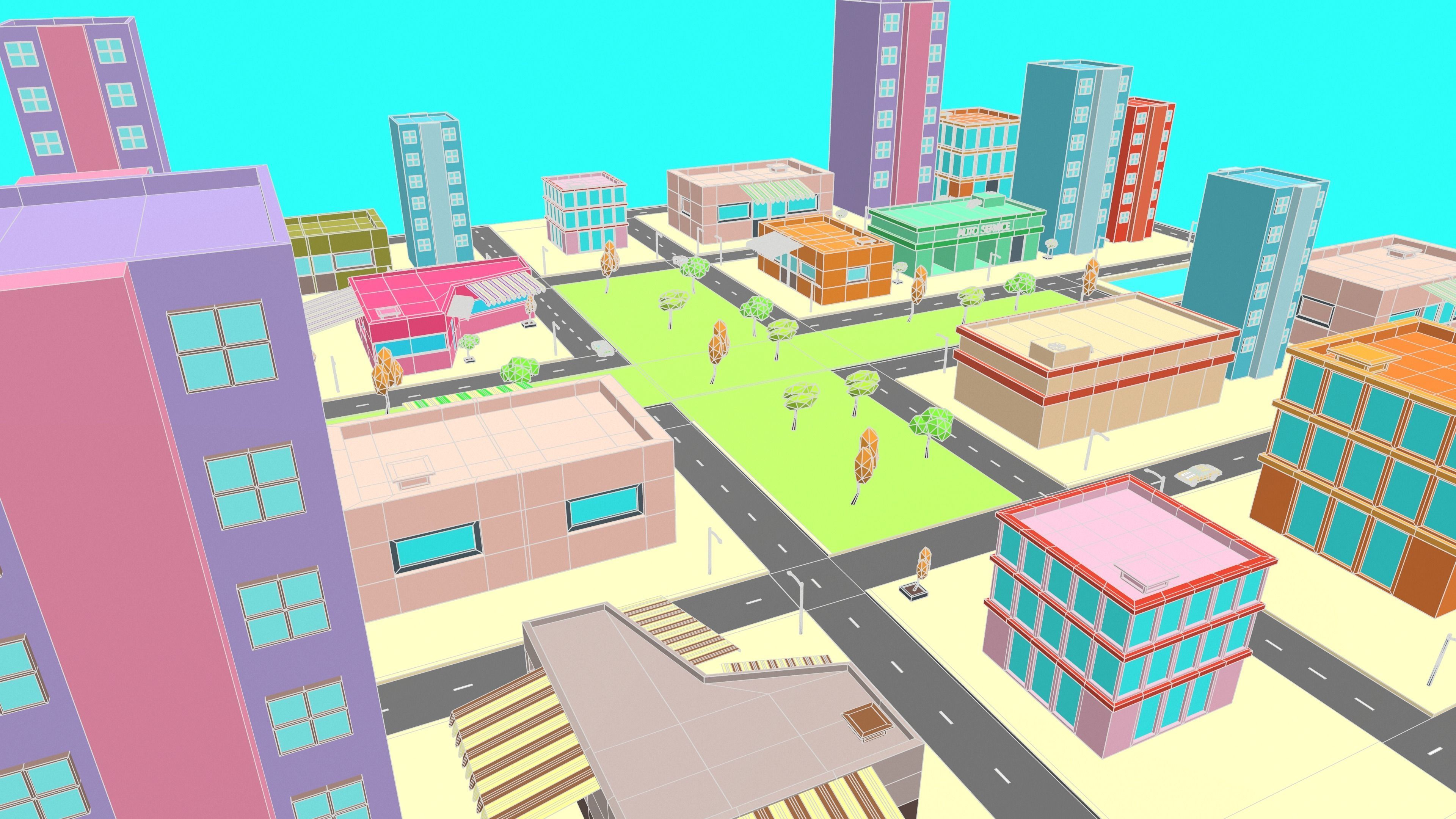 SimplePoly City Low-poly 3D model_12