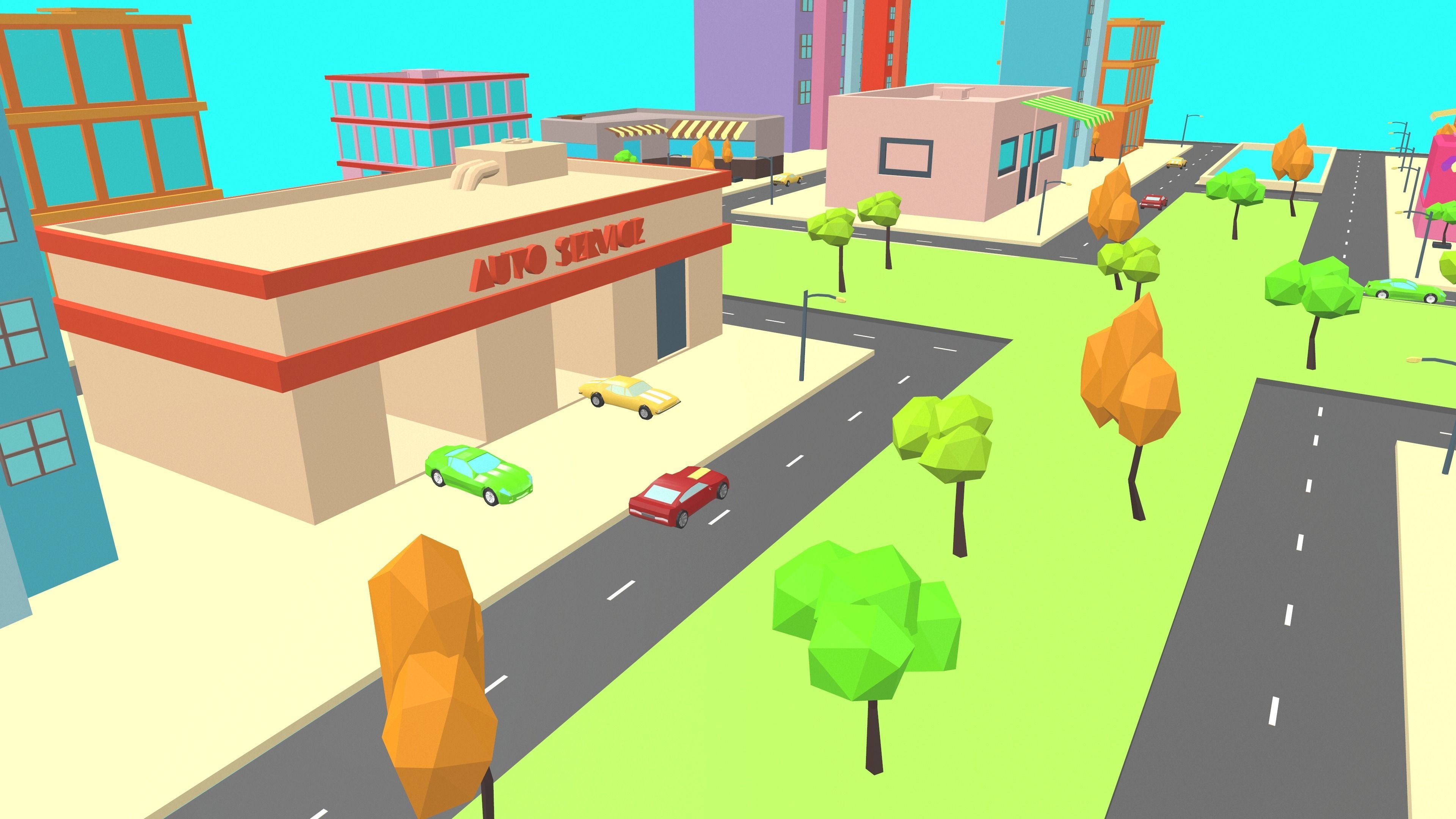 SimplePoly City Low-poly 3D model_5