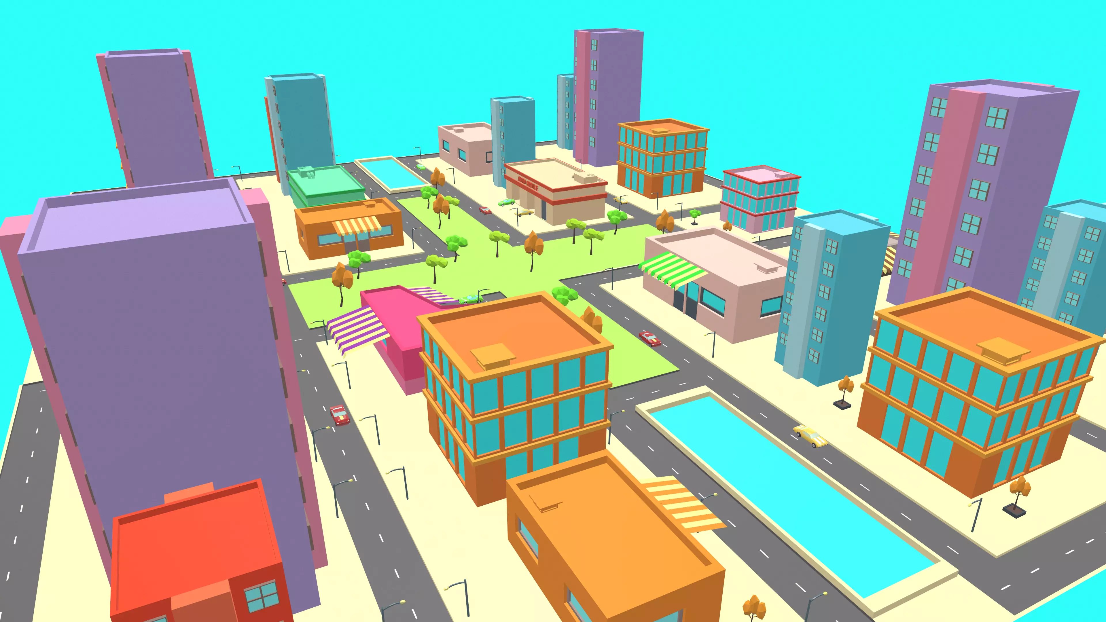 SimplePoly City Low-poly 3D model_0