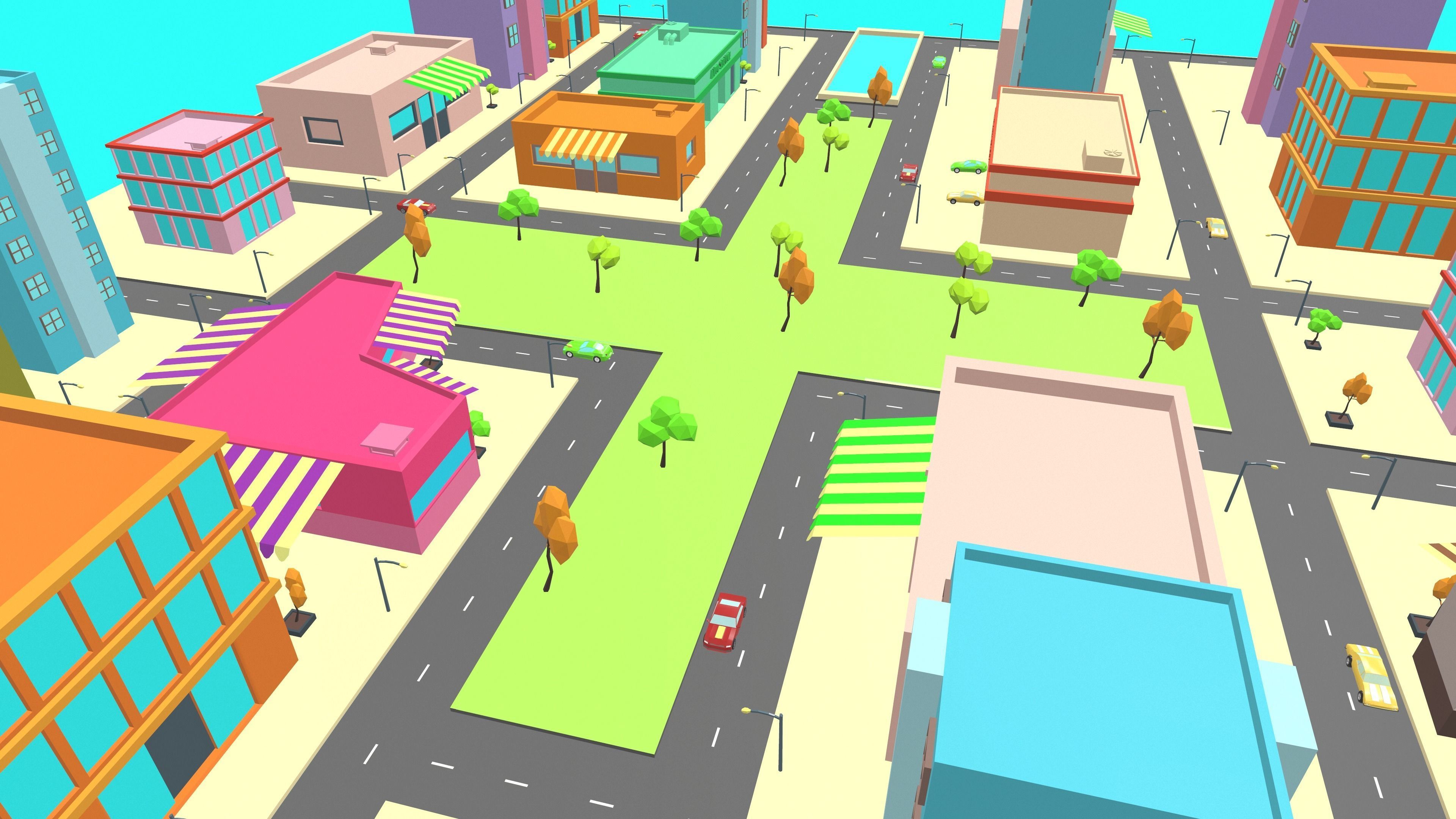 SimplePoly City Low-poly 3D model_8