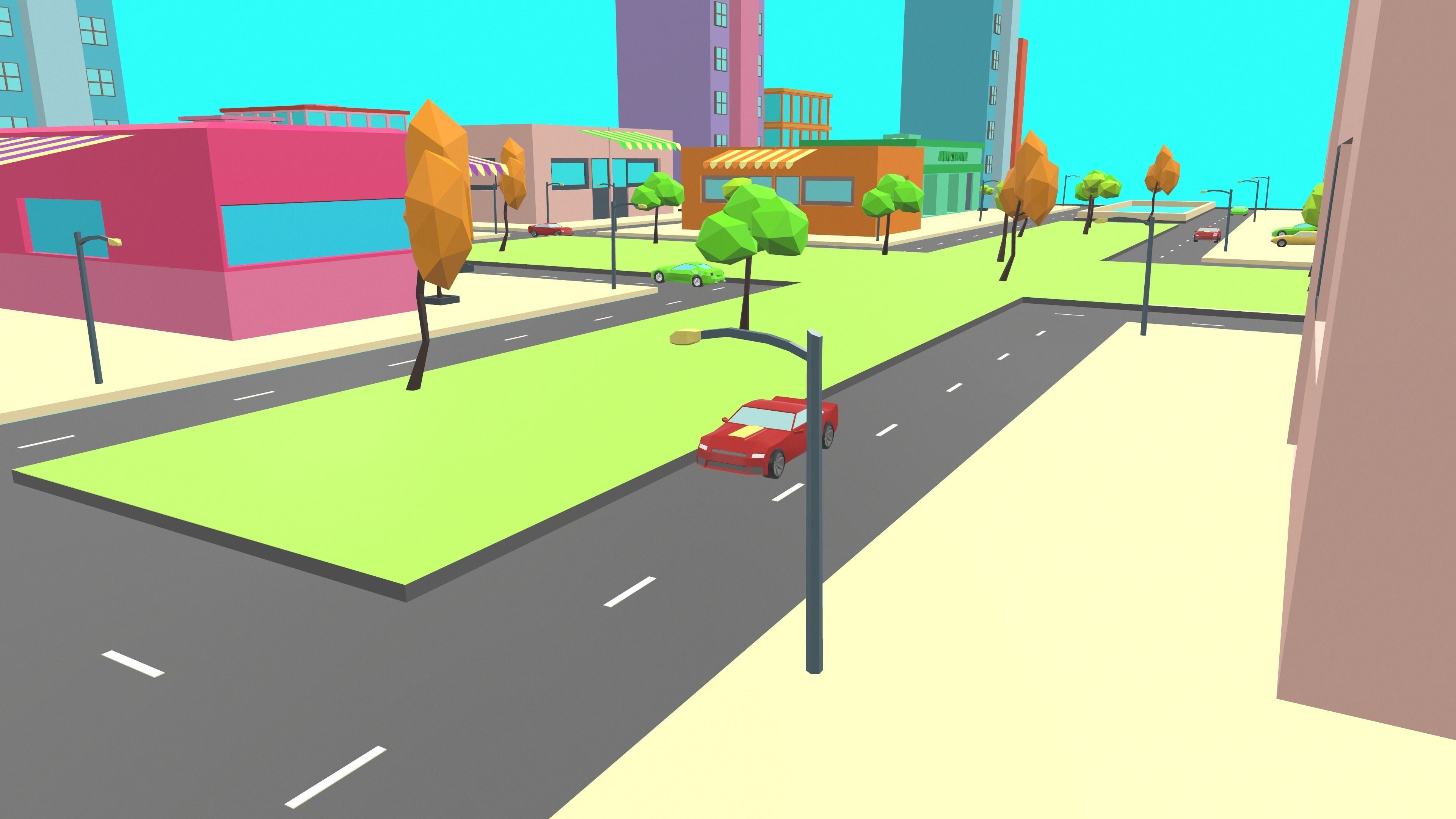 SimplePoly City Low-poly 3D model_9