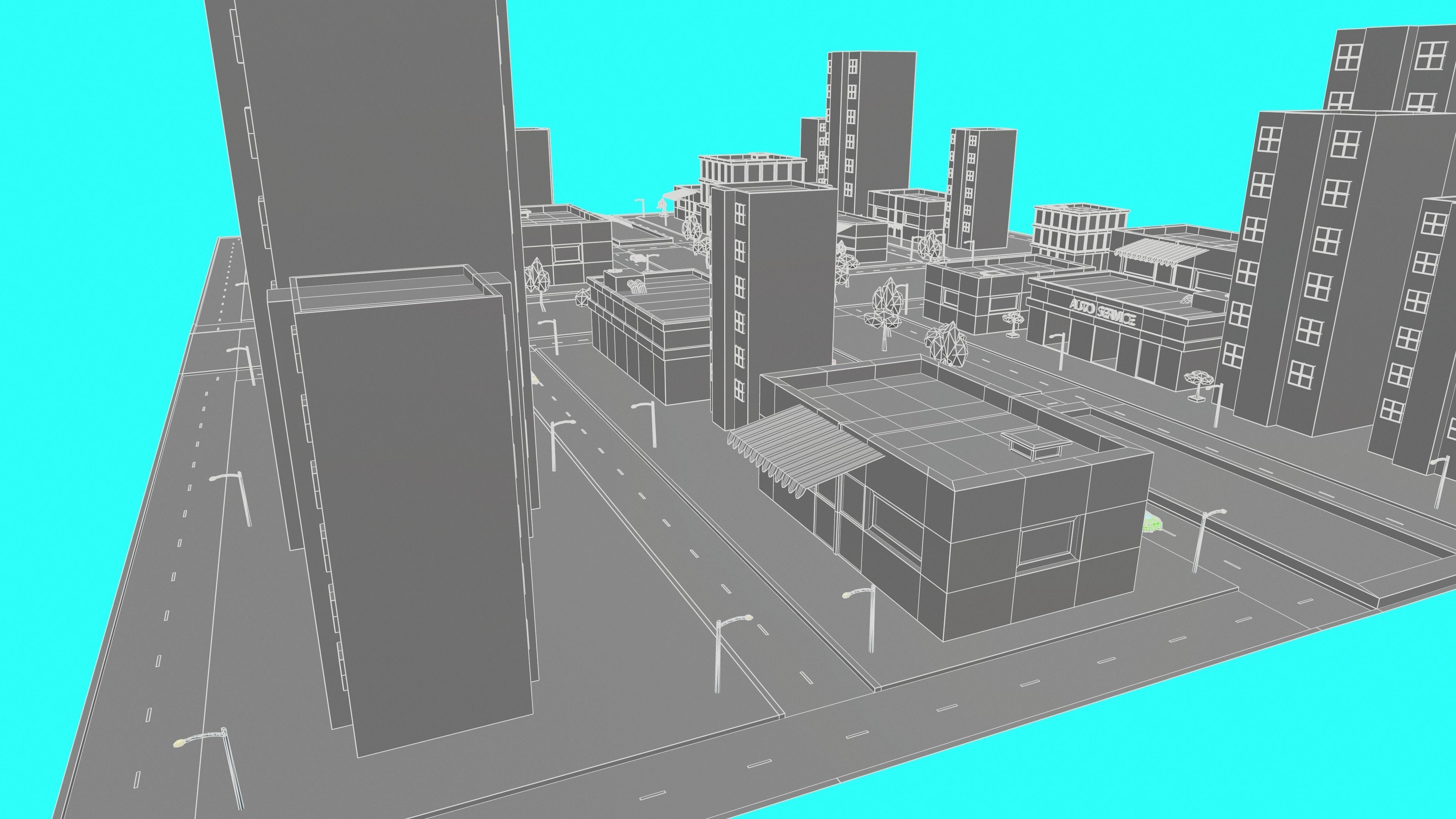 SimplePoly City Low-poly 3D model_11