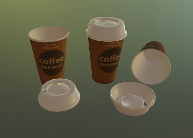 Paper Coffee Cup Free low-poly 3D model