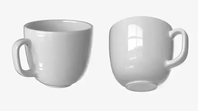 Porcelain Cup   Low-poly PBR