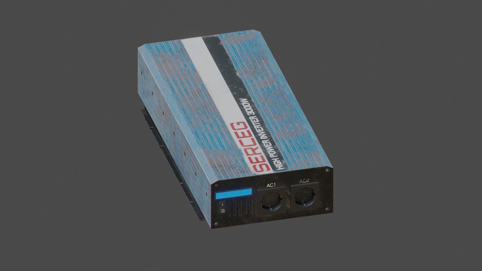 Moderately dirty Inverter Low-poly 3D model_2