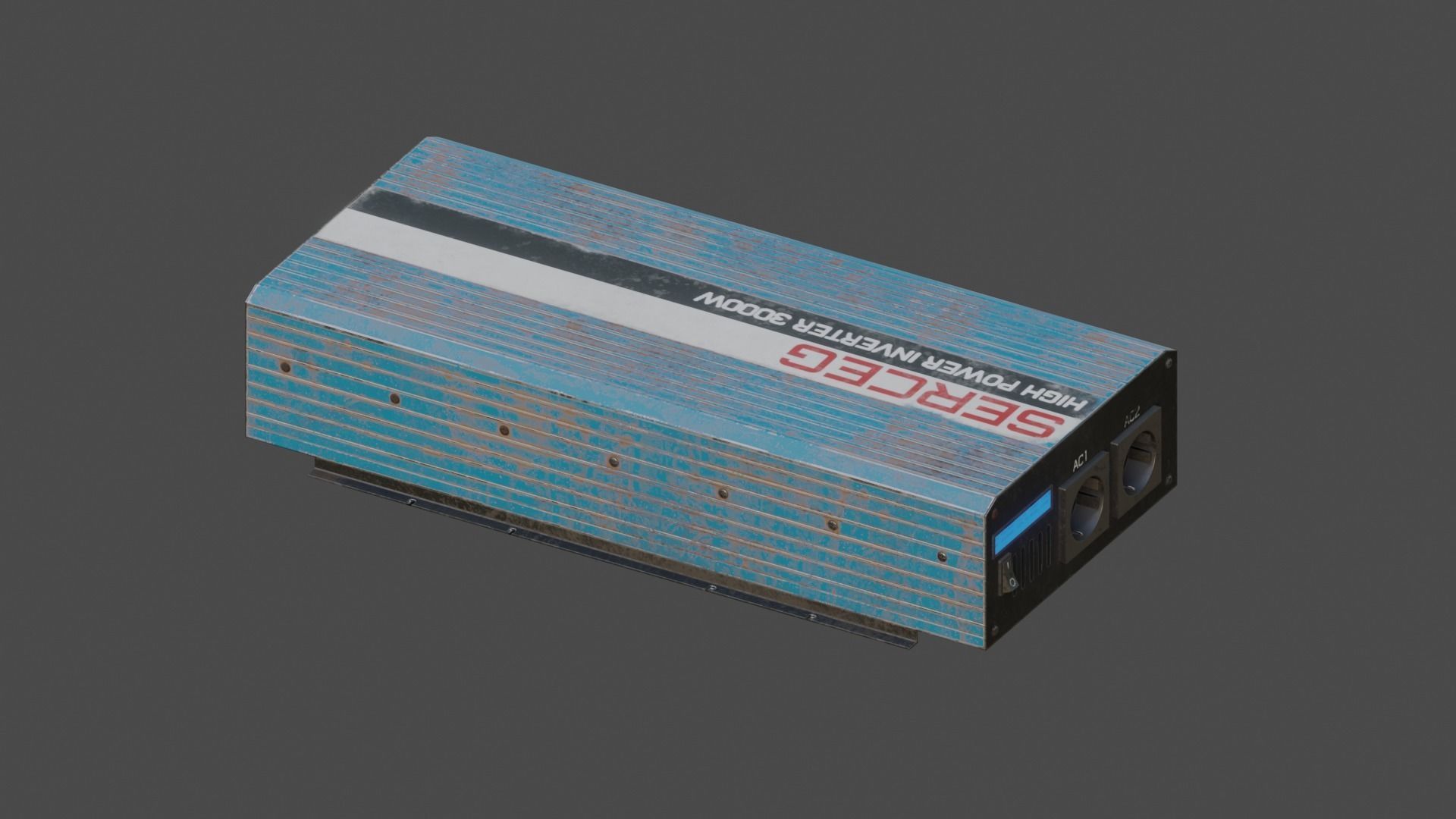 Moderately dirty Inverter Low-poly 3D model_5