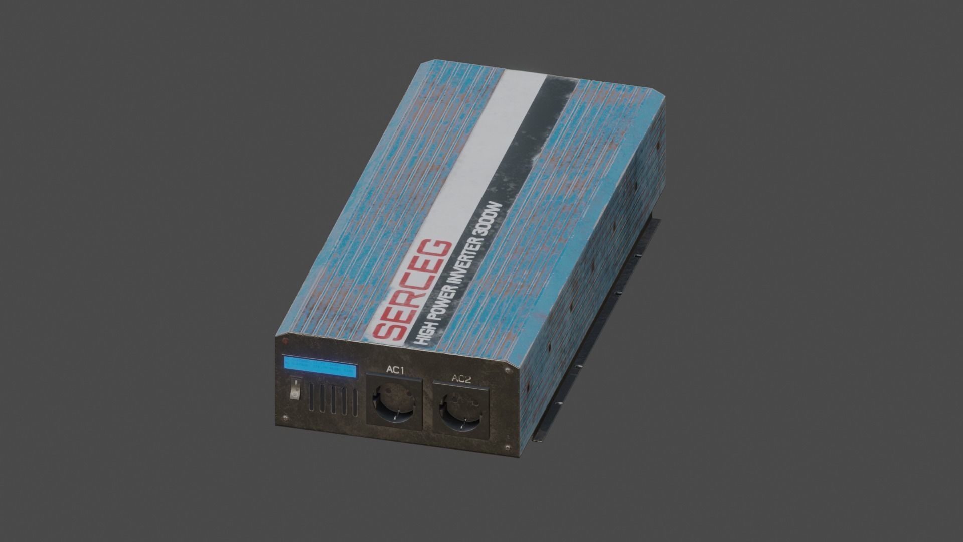 Moderately dirty Inverter Low-poly 3D model_23