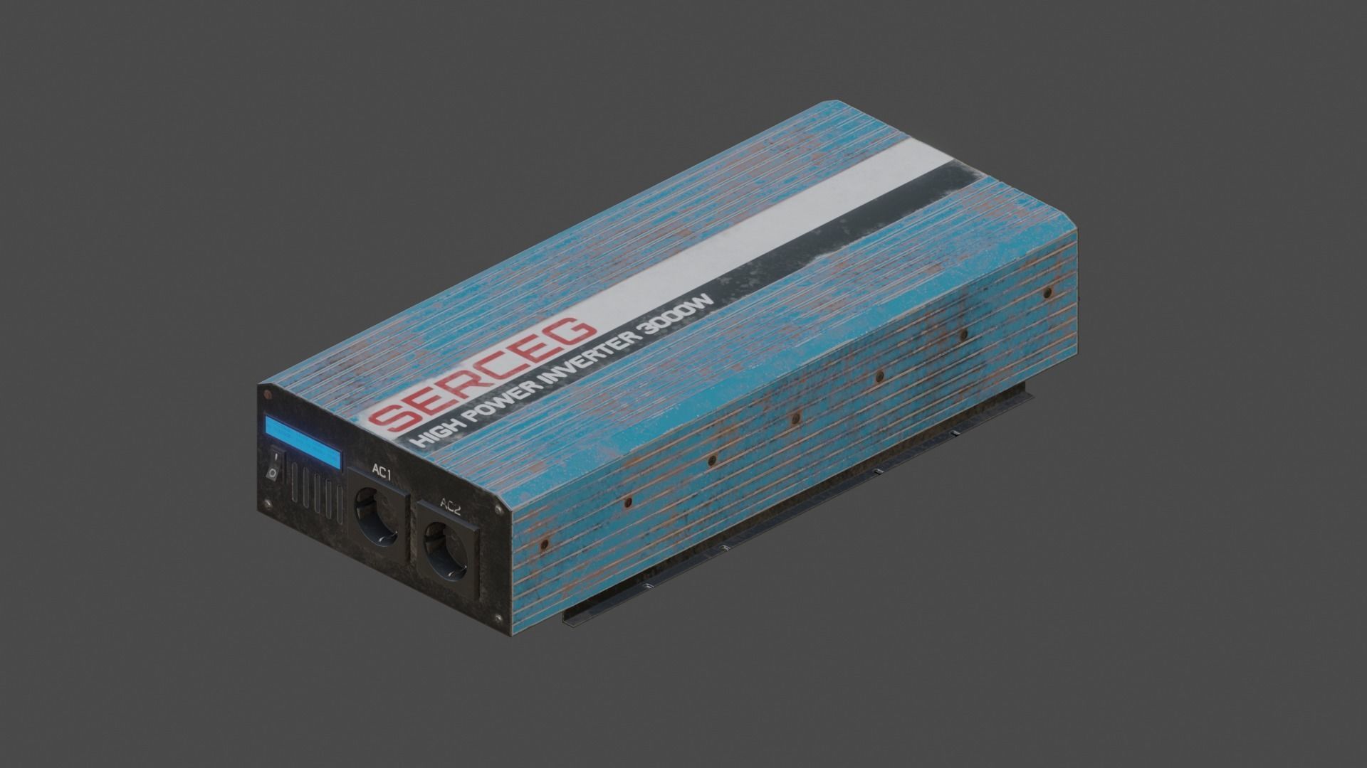 Moderately dirty Inverter Low-poly 3D model_21
