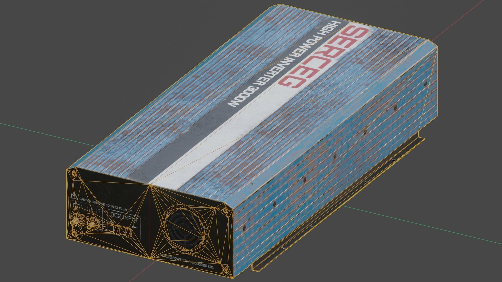 Moderately dirty Inverter Low-poly 3D model_26
