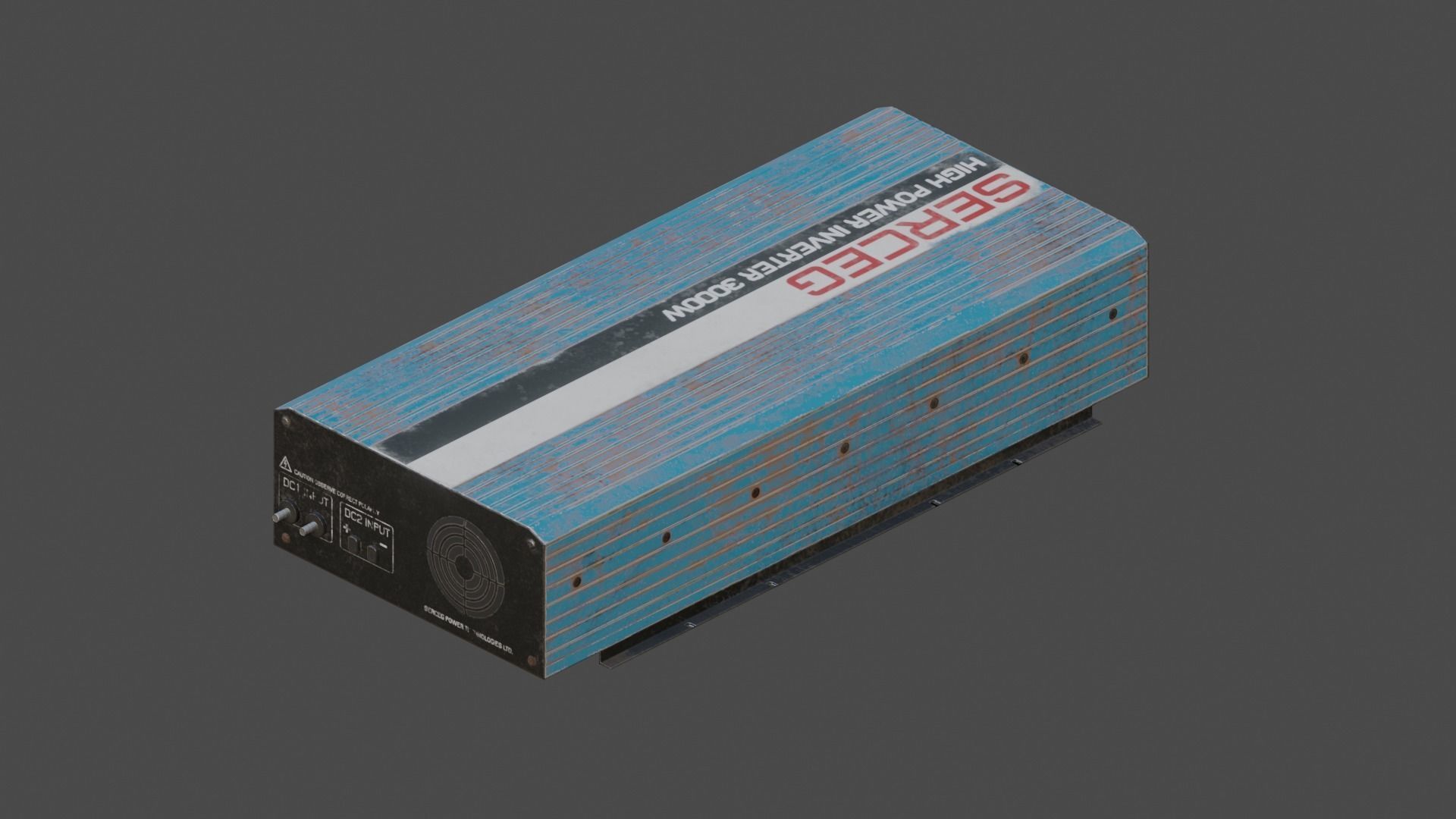 Moderately dirty Inverter Low-poly 3D model_10