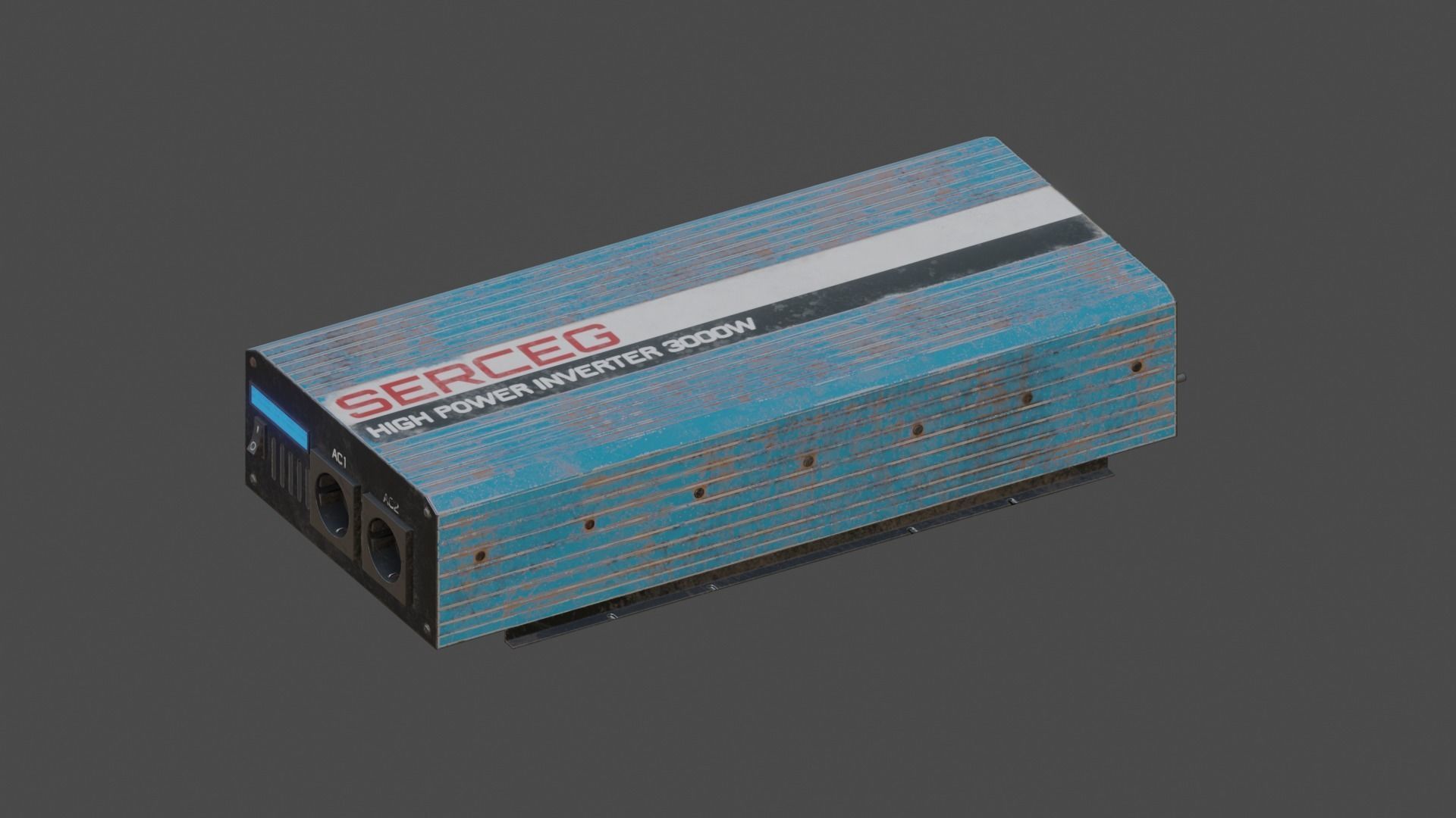 Moderately dirty Inverter Low-poly 3D model_20