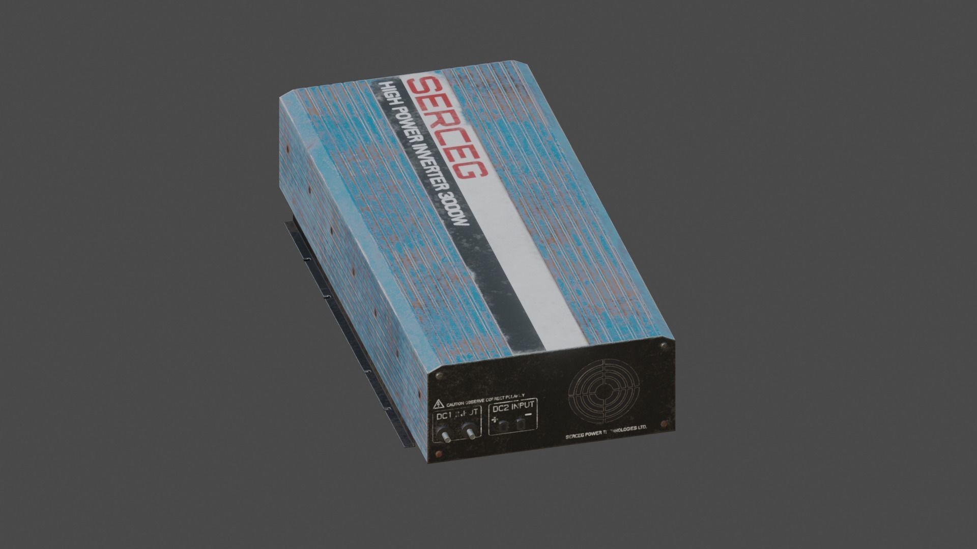 Moderately dirty Inverter Low-poly 3D model_14