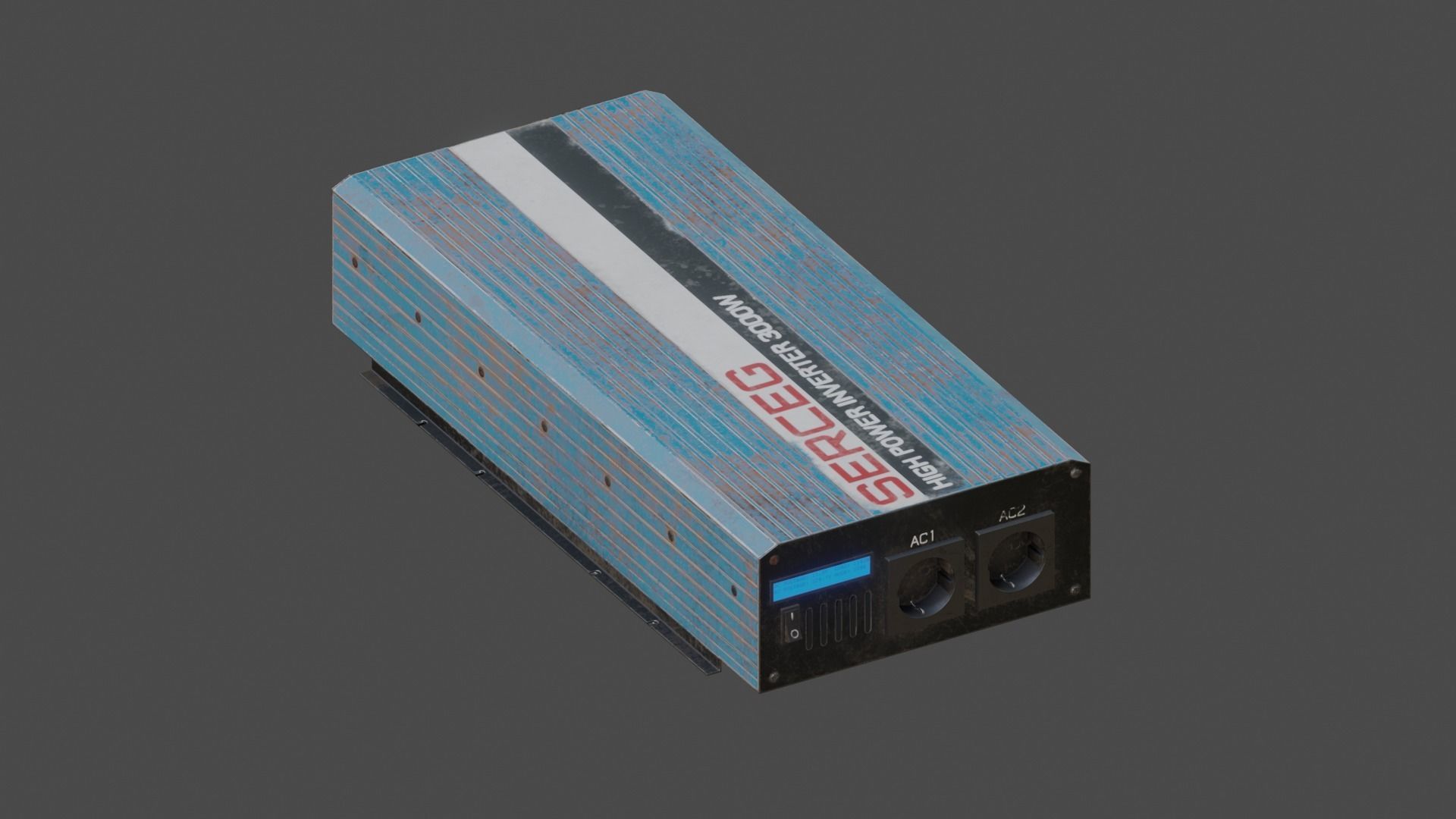 Moderately dirty Inverter Low-poly 3D model_3