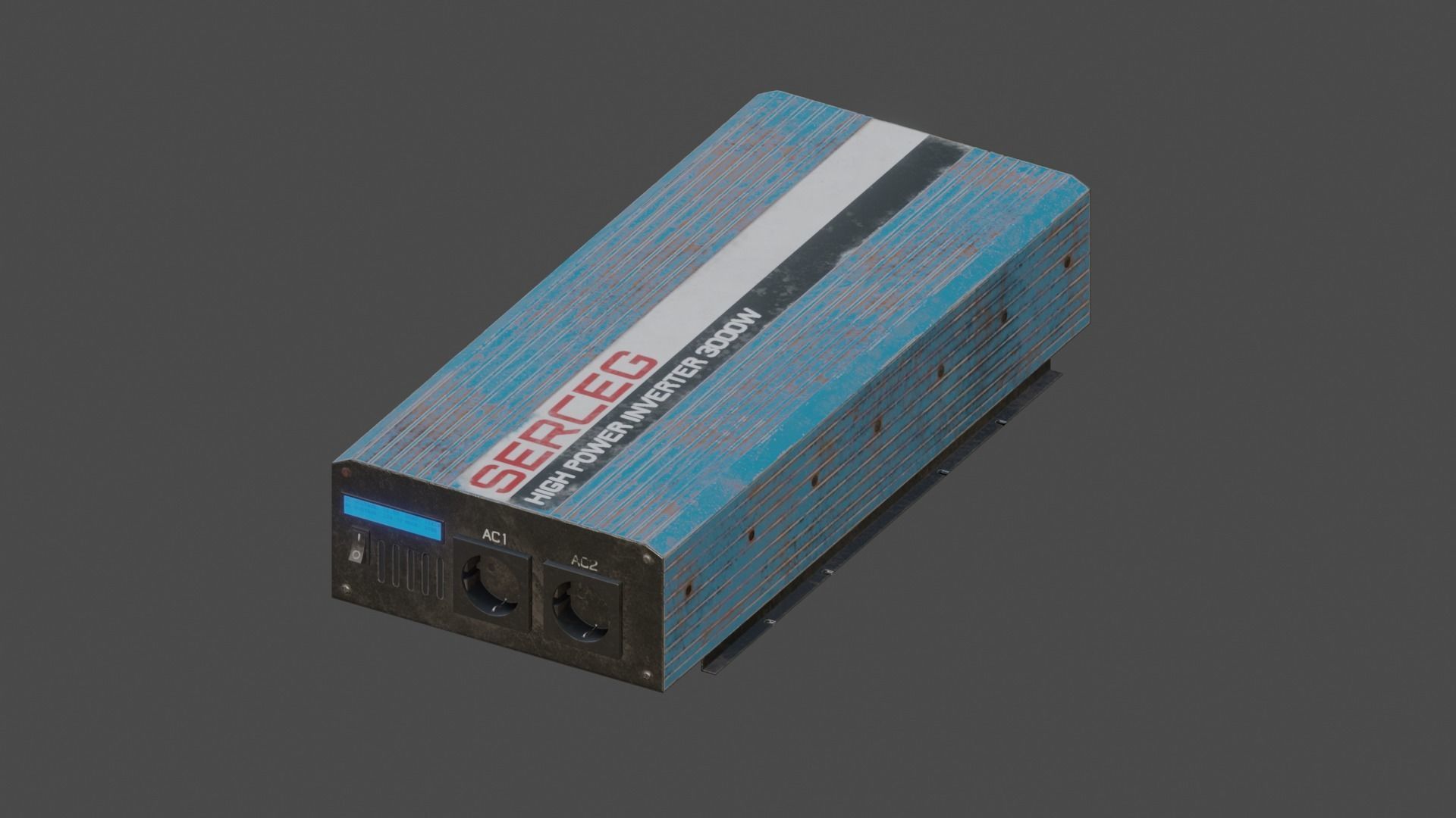Moderately dirty Inverter Low-poly 3D model_22