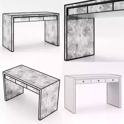 Restoration Hardware Strand Mirrored Desk 3D model