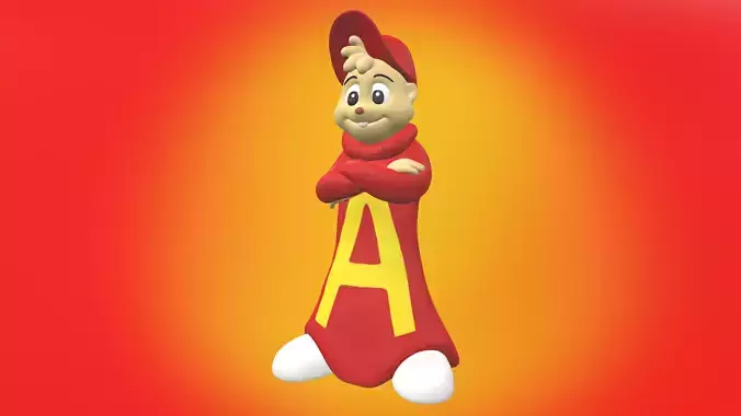 Alvin Cartoon Character 3D print model