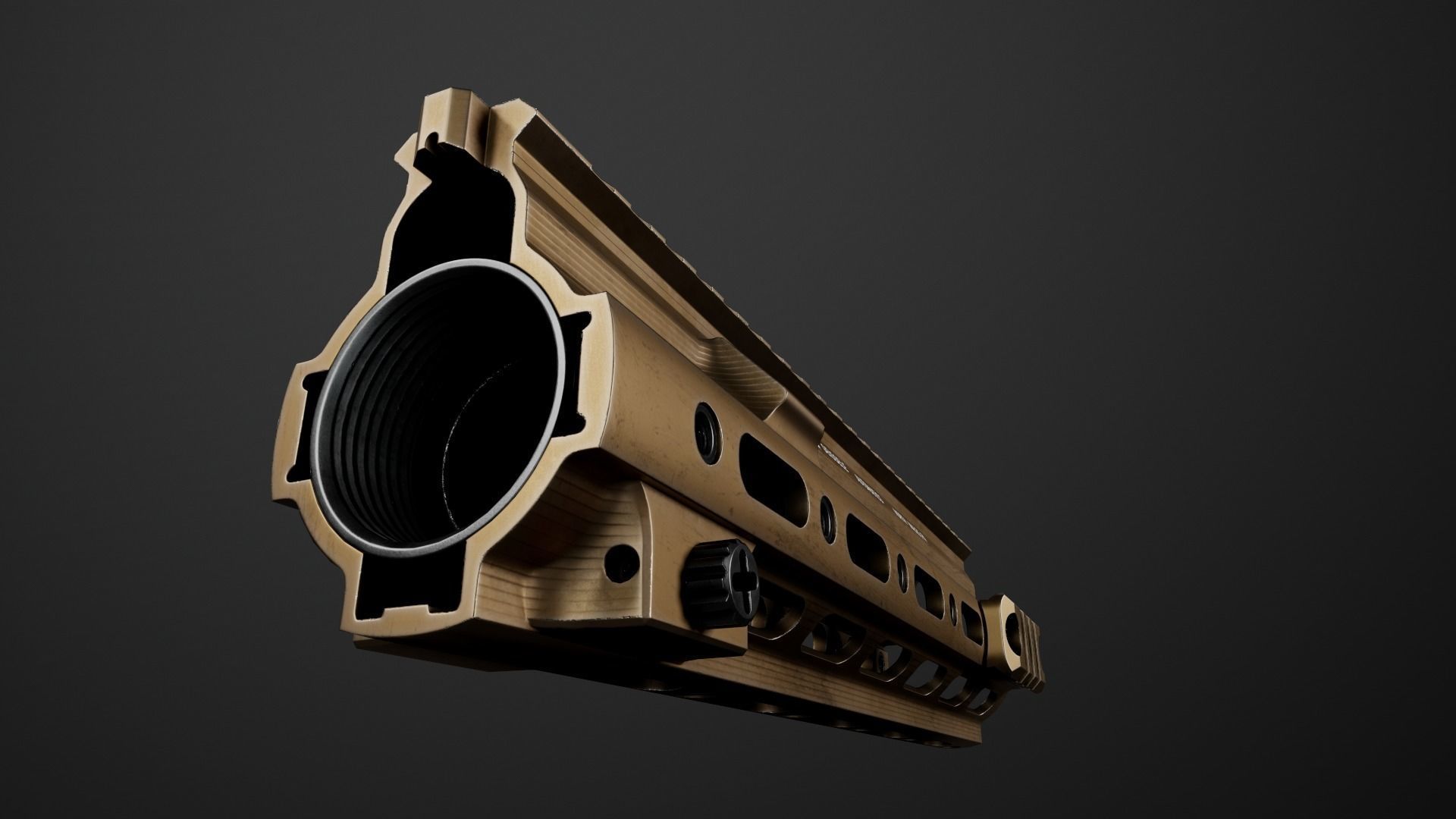 Geissele Super Modular Rail HK416 Handguard Low-poly 3D model_44