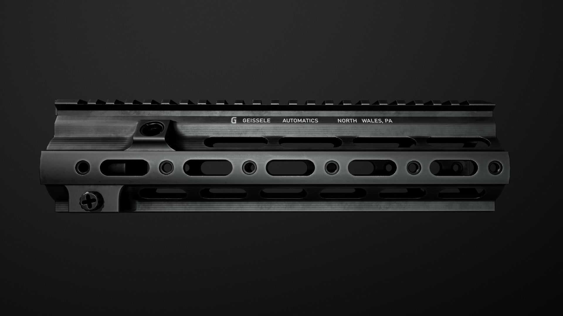 Geissele Super Modular Rail HK416 Handguard Low-poly 3D model_3