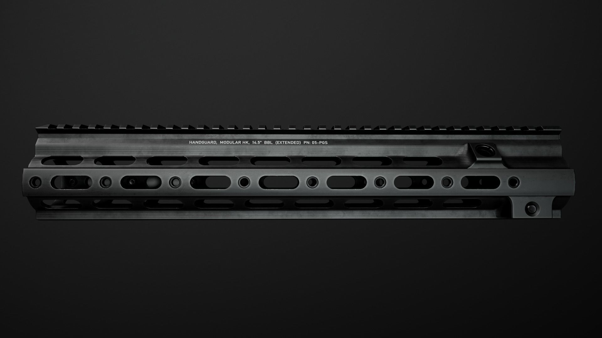 Geissele Super Modular Rail HK416 Handguard Low-poly 3D model_33