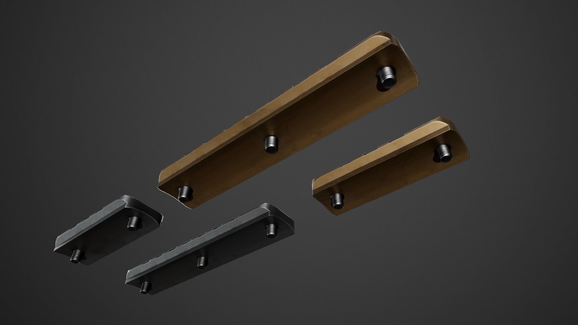 Geissele Super Modular Rail HK416 Handguard Low-poly 3D model_53