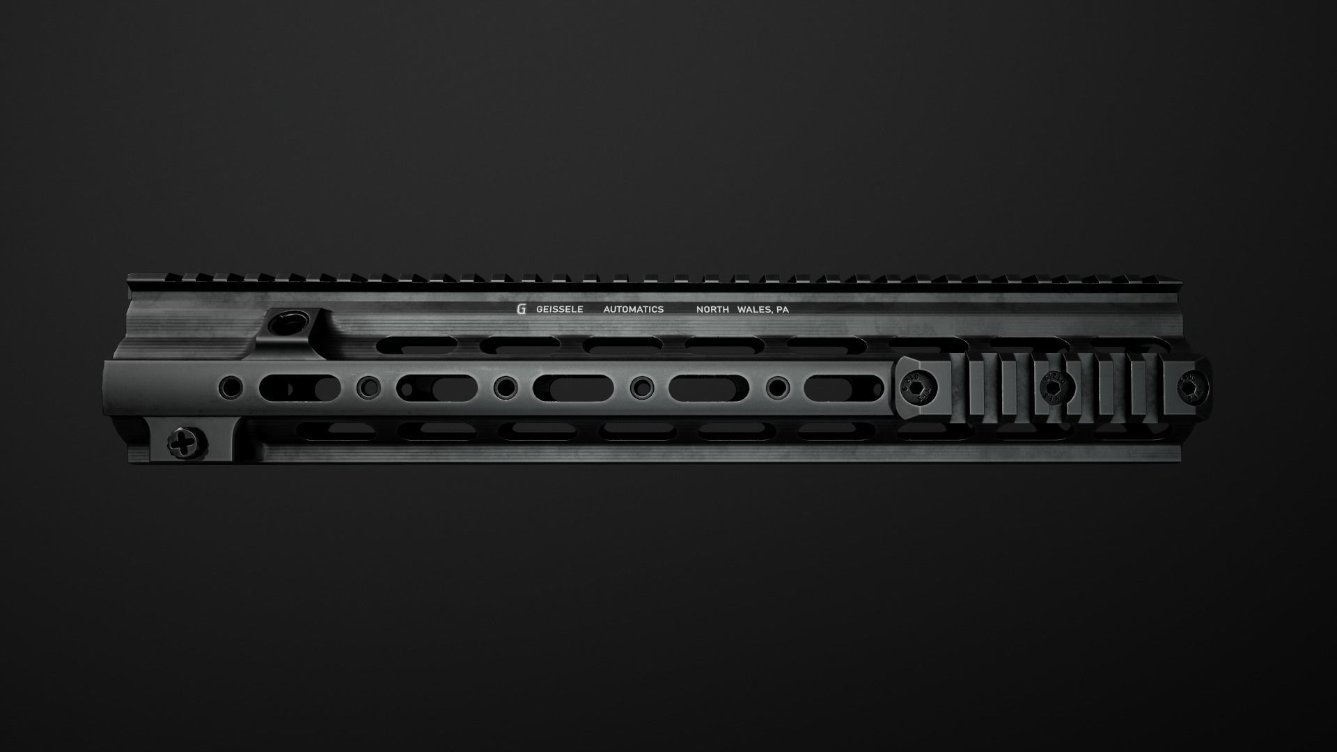 Geissele Super Modular Rail HK416 Handguard Low-poly 3D model_8