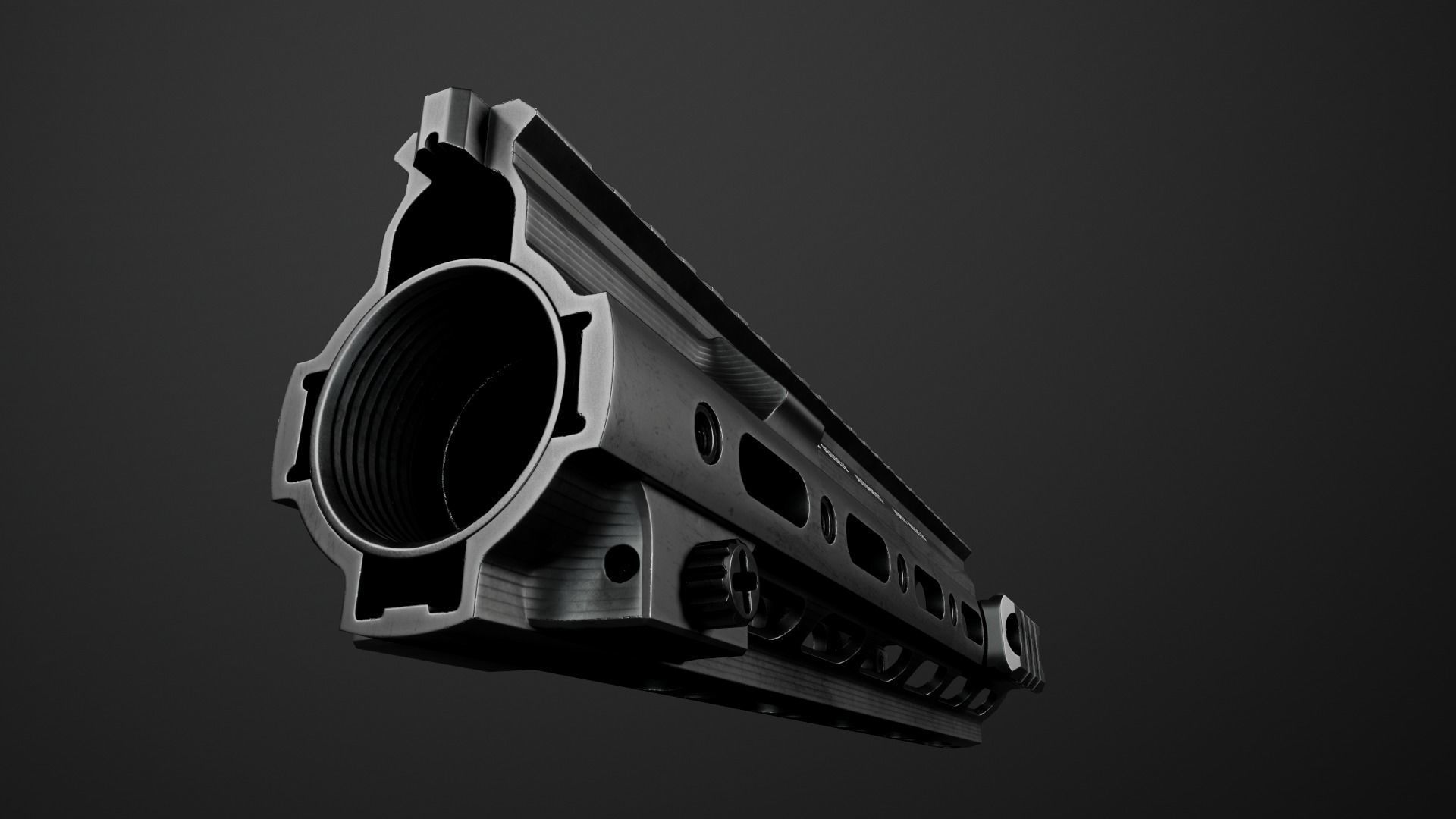 Geissele Super Modular Rail HK416 Handguard Low-poly 3D model_43