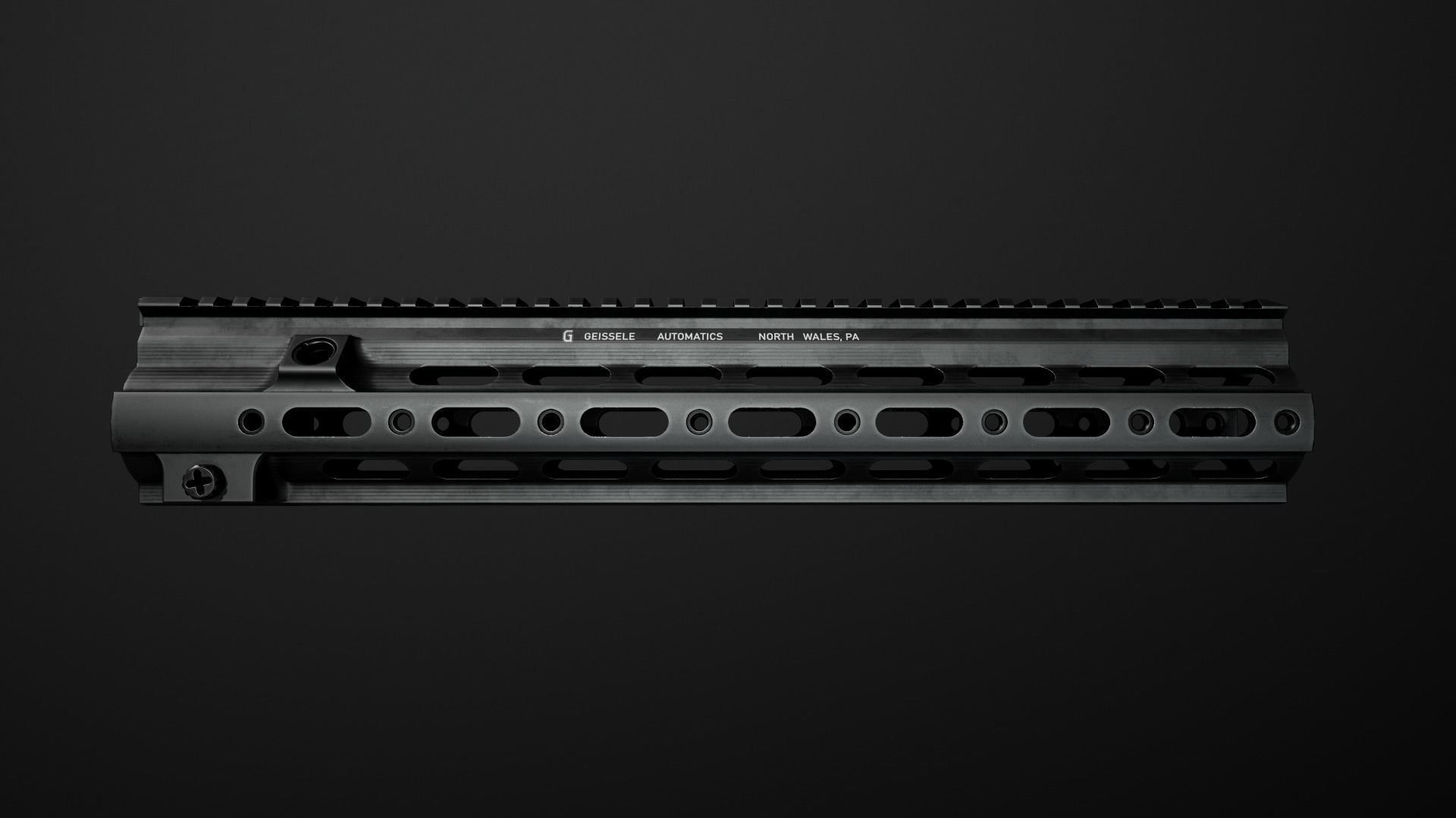 Geissele Super Modular Rail HK416 Handguard Low-poly 3D model_7