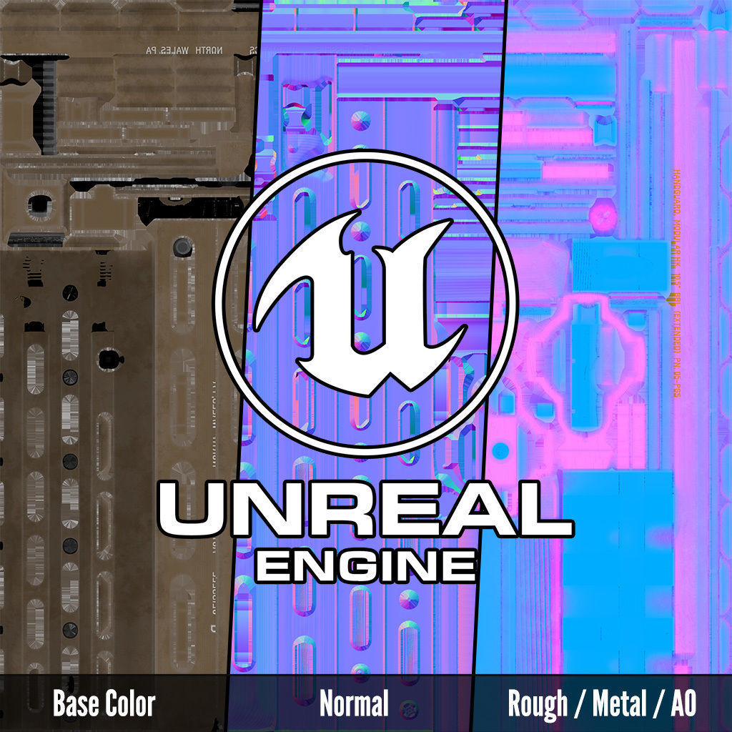 Geissele Super Modular Rail HK416 Handguard Low-poly 3D model_56