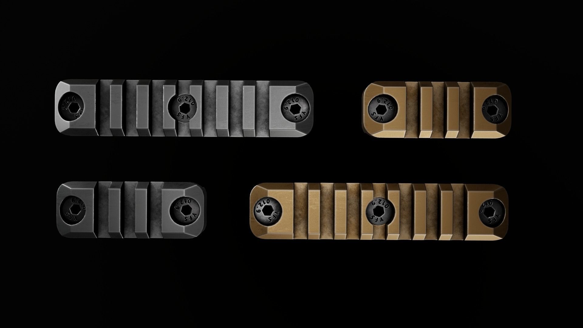 Geissele Super Modular Rail HK416 Handguard Low-poly 3D model_51