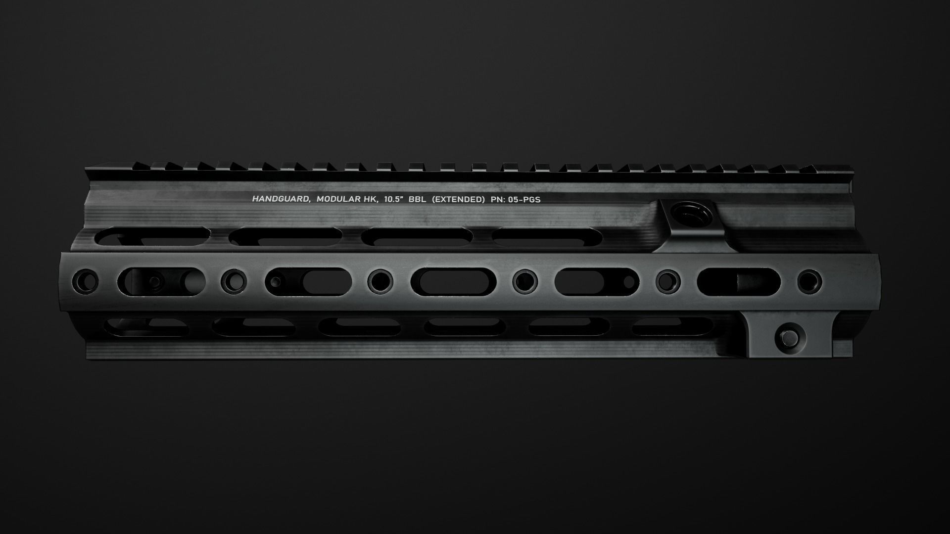 Geissele Super Modular Rail HK416 Handguard Low-poly 3D model_31