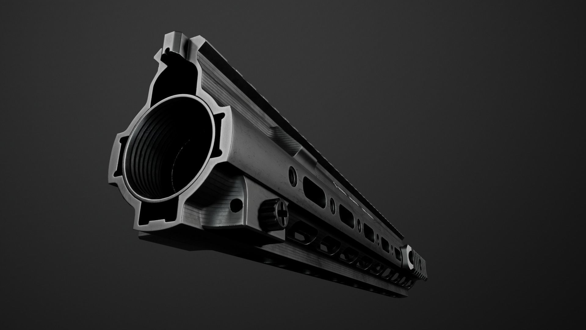 Geissele Super Modular Rail HK416 Handguard Low-poly 3D model_45