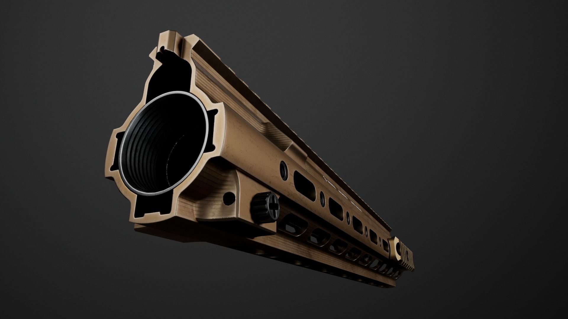 Geissele Super Modular Rail HK416 Handguard Low-poly 3D model_46