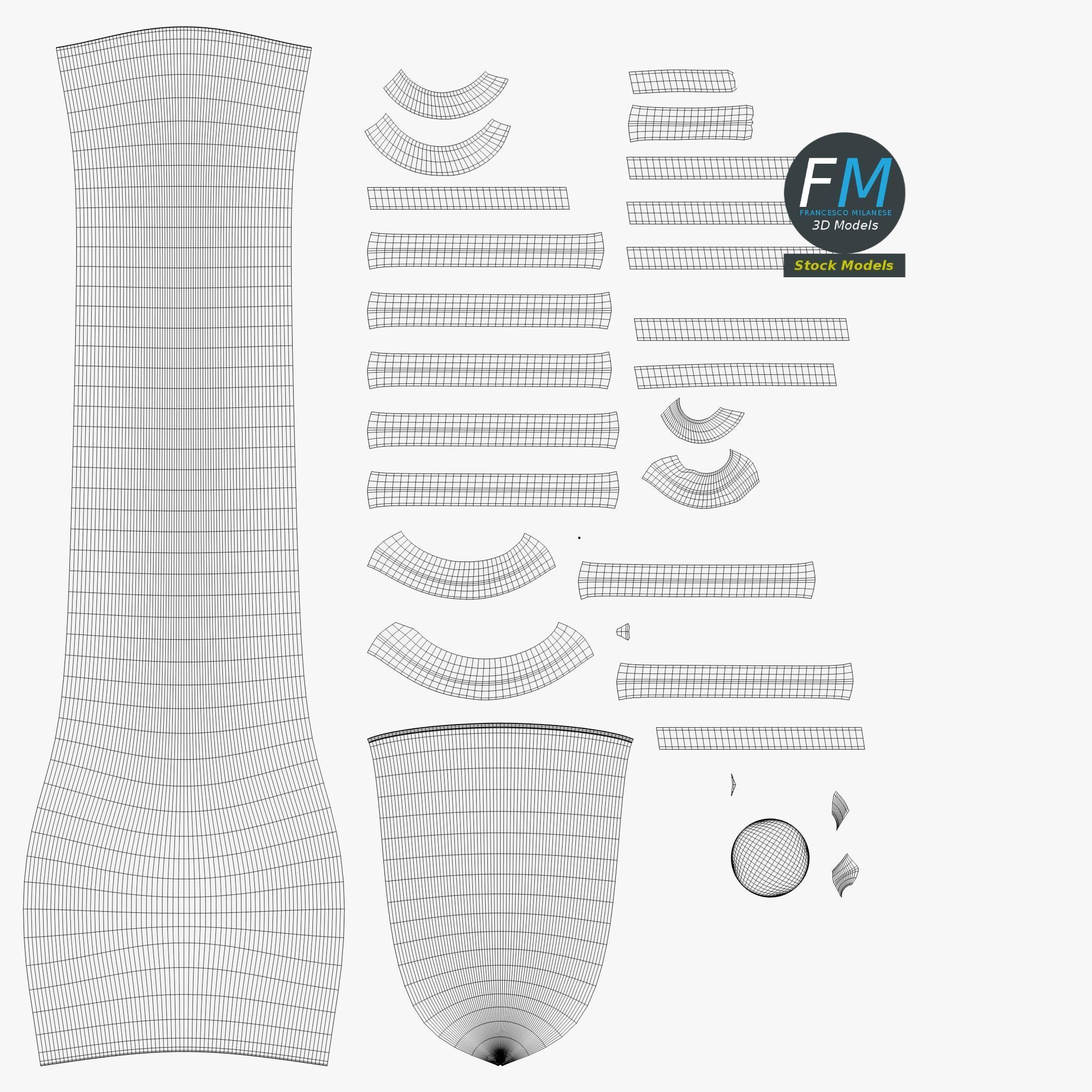 Eye bolt wood thread 3D model_11