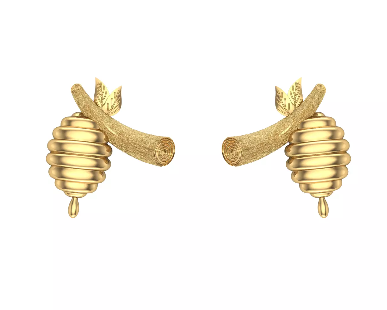 Honey earring 3D model_0