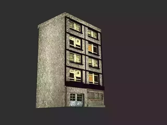 low poly building