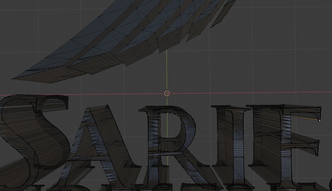 Industries orange letter 3D model_4